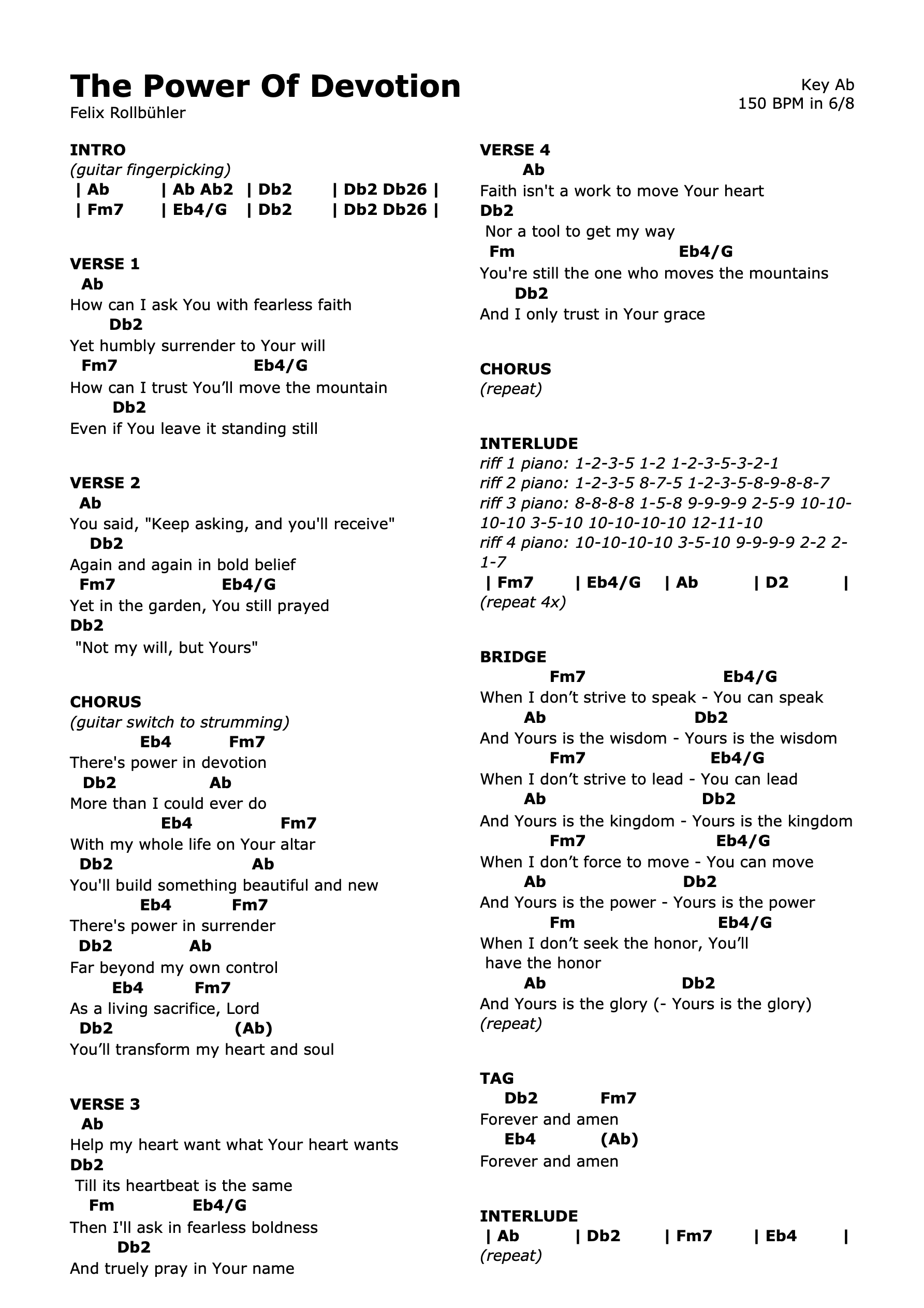 Exported PDF chart of The Power Of Devotion